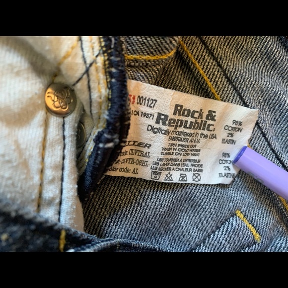 RARE Auth Rock & Republic denim mini skirt 24 - Picture 5 of 6